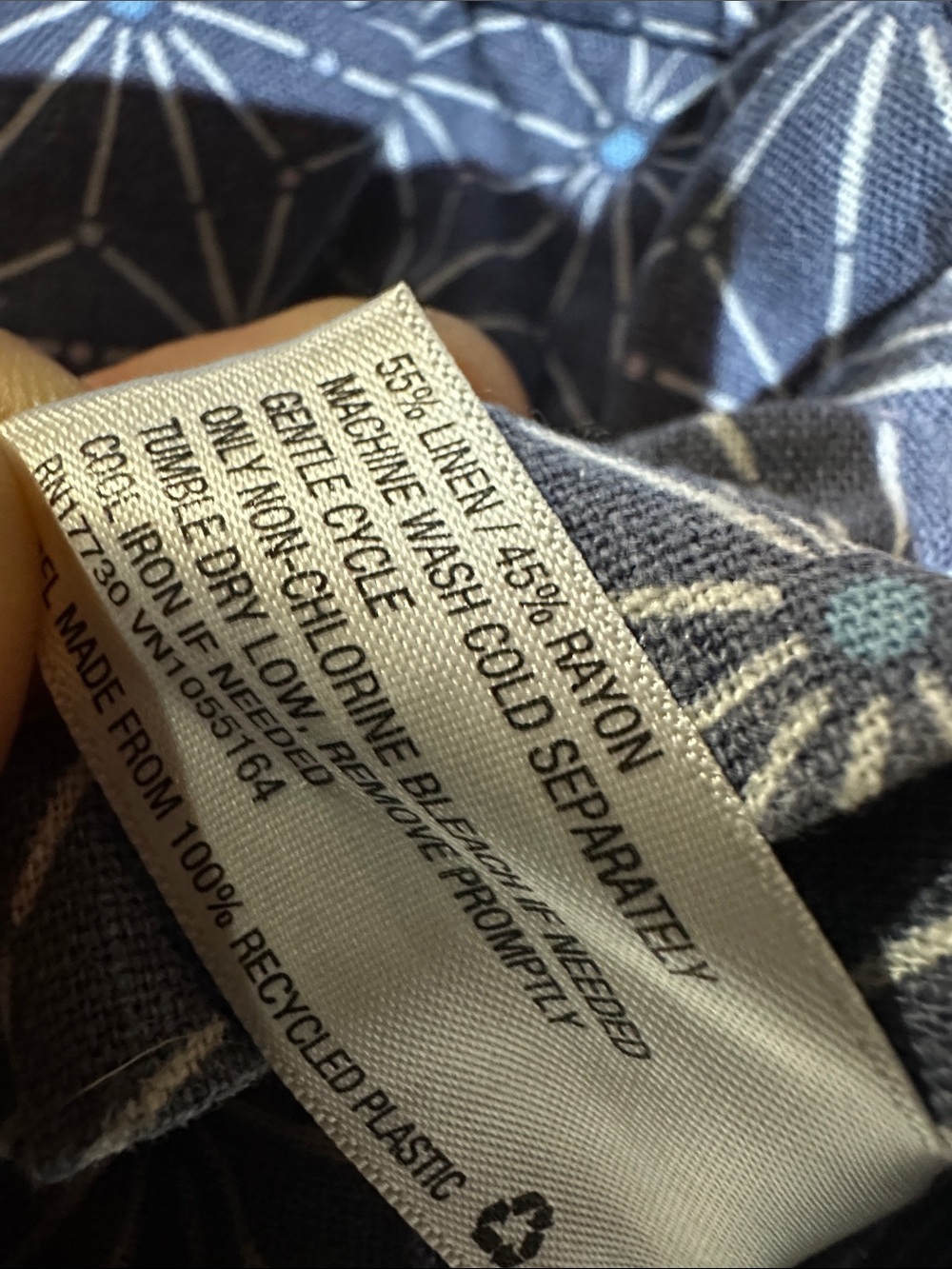 a new day Blue Geometric Paperbag-Waist Shorts with Tie - Picture 5 of 5